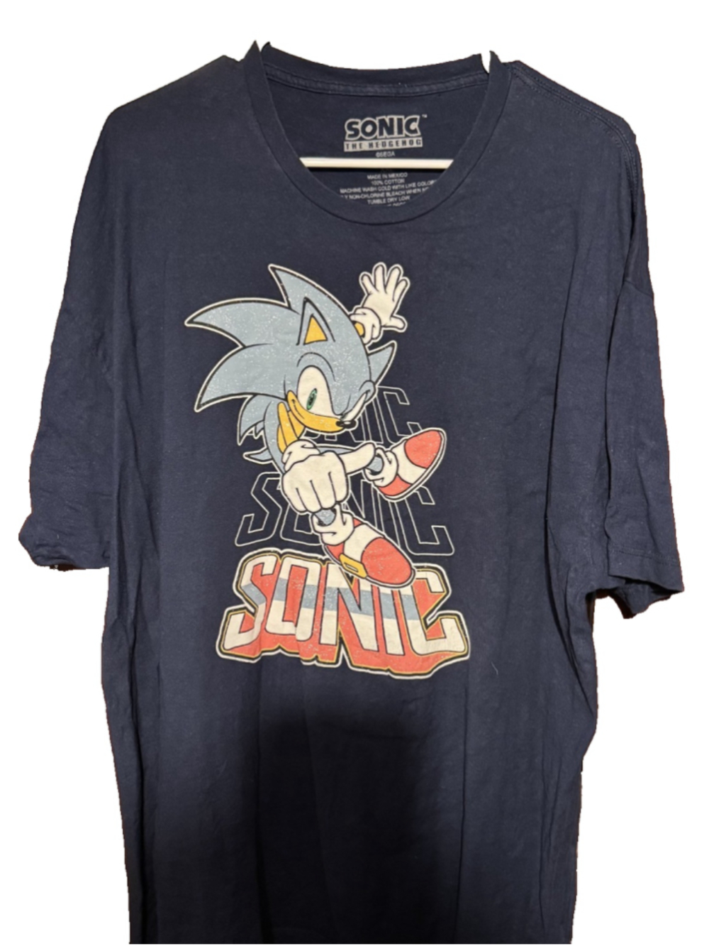 Sonic the Hedgehog Character T-Shirt Men's Size XXL Blue